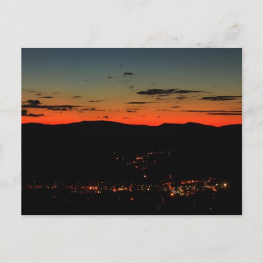 モホークのトレイルのヘアピンターントワイライト ポストカード (正面)