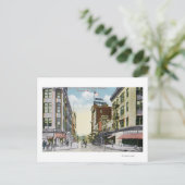 モホークホテルのサウスセンター通り景観 ポストカード (スタンド正面)