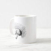 モホーク族の人のスカル コーヒーマグカップ (正面左)