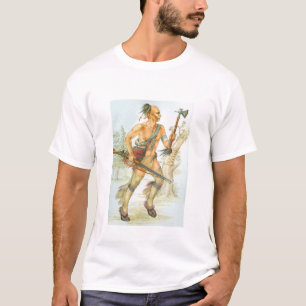 モホーク族の人の戦士 Tシャツ