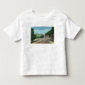 モホーク族の人の道のヘアピン回転及び観測塔 トドラーTシャツ (正面)