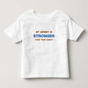モマおもしろいムストロングブルー トドラーTシャツ