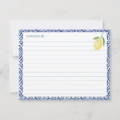 モマカシンプルード用のアドバイスアマルフィレモンブルータイル 招待状 (裏面)