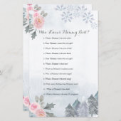 モマゲームを知っている雪片の冬の最高のフローラ (正面/裏面)