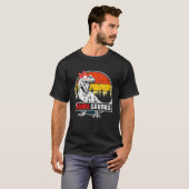 モマサウルスおもしろい恐竜モマサウルス一家 Tシャツ (正面フル)