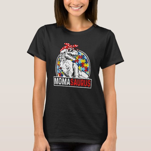 モマサウルスTレックス恐竜モマサウルス家族の試合 Tシャツ (正面)