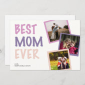 モマ最高のムエバーフォトコラージュパーソナライズされたパステル シーズンカード (正面/裏面)