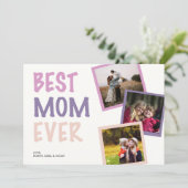 モマ最高のムエバーフォトコラージュパーソナライズされたパステル シーズンカード (スタンド正面)