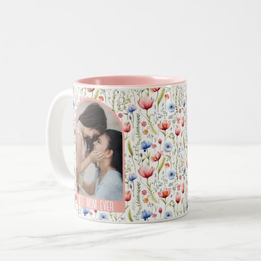 モマ最高のー・エバーワイルドフラワーアーチフォトマグカップ ツートーンマグカップ (正面左)