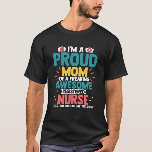 モマ誇りを持ったー・オブ・フレッ素晴らしクナースRn医療M Tシャツ (正面)