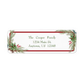 モミとホリーベリー ラベル (正面)