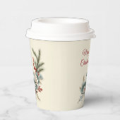 モミの木とクランベリーのクリスマスパーティー 紙コップ (右)