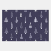 モミの木のクリスマスパターン ラッピングペーパーシート (正面3)