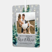 モミの木の初めてのクリスマス Mr & Mrs メタルオーナメント (正面左)