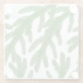 モミの木の枝 ガラスコースター (裏面)