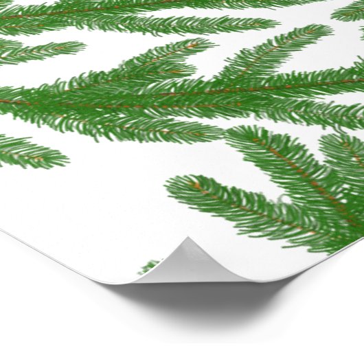 モミの木の枝 ポスター (角)