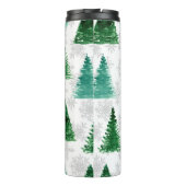 モミの木や雪片を使ったシームレスな模様。ワット タンブラー (裏面)