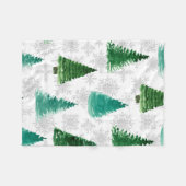 モミの木や雪片を使ったシームレスな模様。ワット フリースブランケット (正面(横))