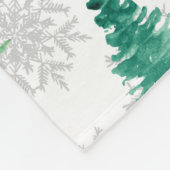 モミの木や雪片を使ったシームレスな模様。ワット フリースブランケット (角)