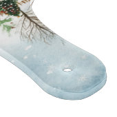 モミの木素朴が植えられた水彩冬の風景 カッティングボード (角)