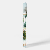 モミの木素朴が植えられた水彩冬の風景 Case-Mate iPhoneケース (裏面 / 右)