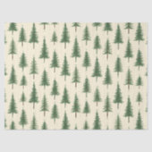 モミの木 ベージュ 水彩画 クリスマス ホリデー 薄葉紙 (正面)