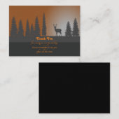 モミの森の鹿のサンキューカード ノートカード (正面/裏面)