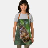 モミの生意気な赤リス エプロン (インサイチュ)