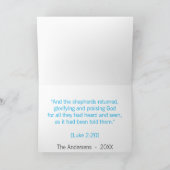 モミアートツリーズブルークリスマスオリジナル絵を描 シーズンカード (内部)