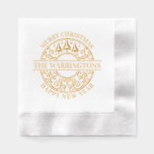 モミエレガントの木の星フレースのようィリグリーの姓 箔ナプキン (正面)