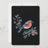 モミジと自然のリース ブラック クリスマスパーティ 招待状 (裏面)