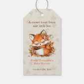 モミジの季節のフクロfoxのベイビーシャワー ウッドランドパーティー ギフトタグ (裏面)