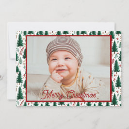 モミモダンの森のクリスマスツリーパターン シーズンカード