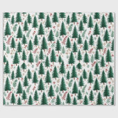 モミモダンの森のクリスマスツリーパターン ラッピングペーパー (フラット)