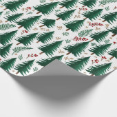 モミモダンの森のクリスマスツリーパターン ラッピングペーパー (角)