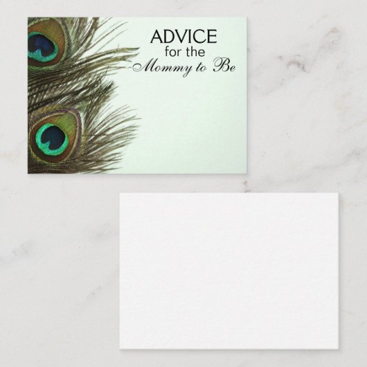 モミーが孔雀の羽根カードになるアドバイス アドバイスカード (正面/裏面)