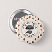 モミーブンボタンウッドランドアニマルテーマ 缶バッジ (正面&裏面)