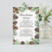 モミ素朴の枝パインコーン結婚詳細 エンクロージャーカード (スタンド正面)