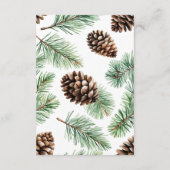 モミ素朴の枝パインコーン結婚詳細 エンクロージャーカード (裏面)