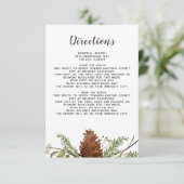 モミ素朴の枝パインコーン結婚詳細 エンクロージャーカード (スタンド正面)