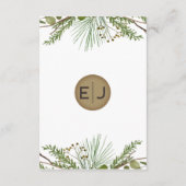 モミ素朴の枝パインコーン結婚詳細 エンクロージャーカード (裏面)