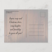 モミ素朴ブランチリースクリスマスパーティー インビテーションポストカード (裏面)