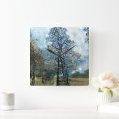 モミ スクエア壁時計 (ホーム)