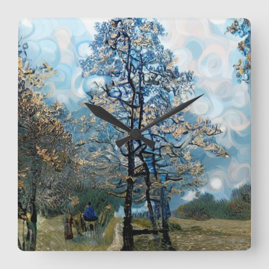 モミ スクエア壁時計 (正面)