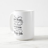 モムおもしろいス語アート コーヒーマグカップ (正面左)