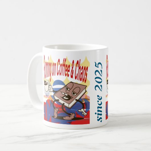 モムおもしろいズ&ピープル用コーヒーマ忙しグ コーヒーマグカップ (正面左)