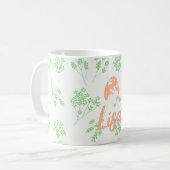 モムエレガントスパーソナライズされたのイースターマグ コーヒーマグカップ (正面左)