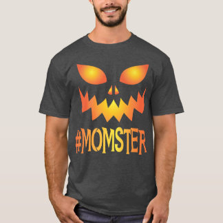 モムスタハロウィーンパンプキン顔ハロウィーンのカボチャのちょうちんスカール Tシャツ