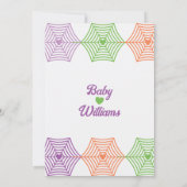 モムスター面白いハロウィーンミイラ魔女ベイビーシャワー 招待状 (裏面)