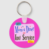 モムスディナー&タクシーサービスおもしろいことわざ キーホルダー (正面)